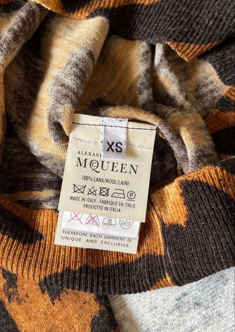 トップス Alexander McQueen Leopard V-Neck Knit