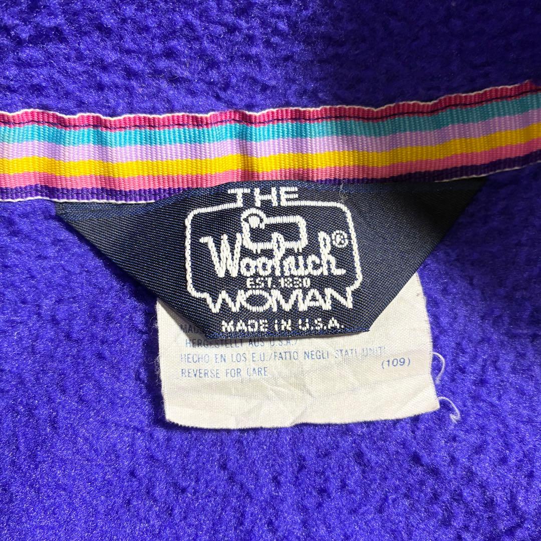 希少品　70s-80s woolrich シンチラスナップT USA製 フリース