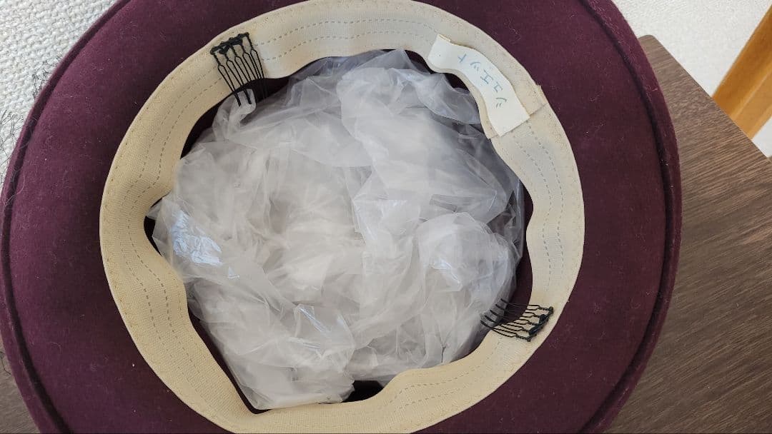 kaska　未使用　シュエット　クラシカルウールハット リボン付き