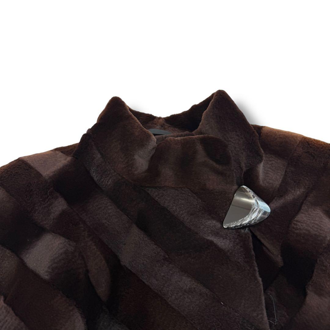 エンバ 1997 毛皮 リアルファーコート シェアードミンク キルティング