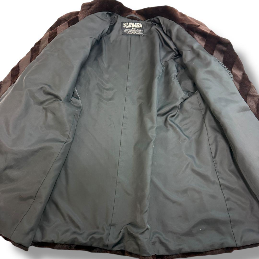 エンバ 1997 毛皮 リアルファーコート シェアードミンク キルティング