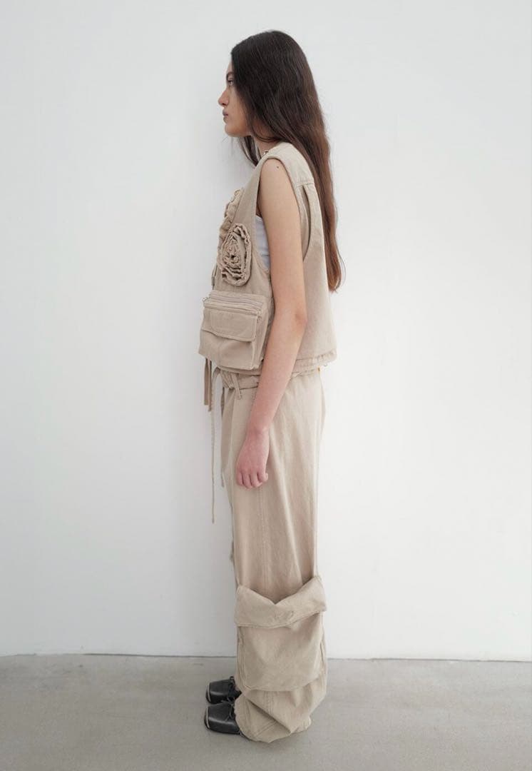 トップス OPEN YY /APPLIQUE CARGO VEST