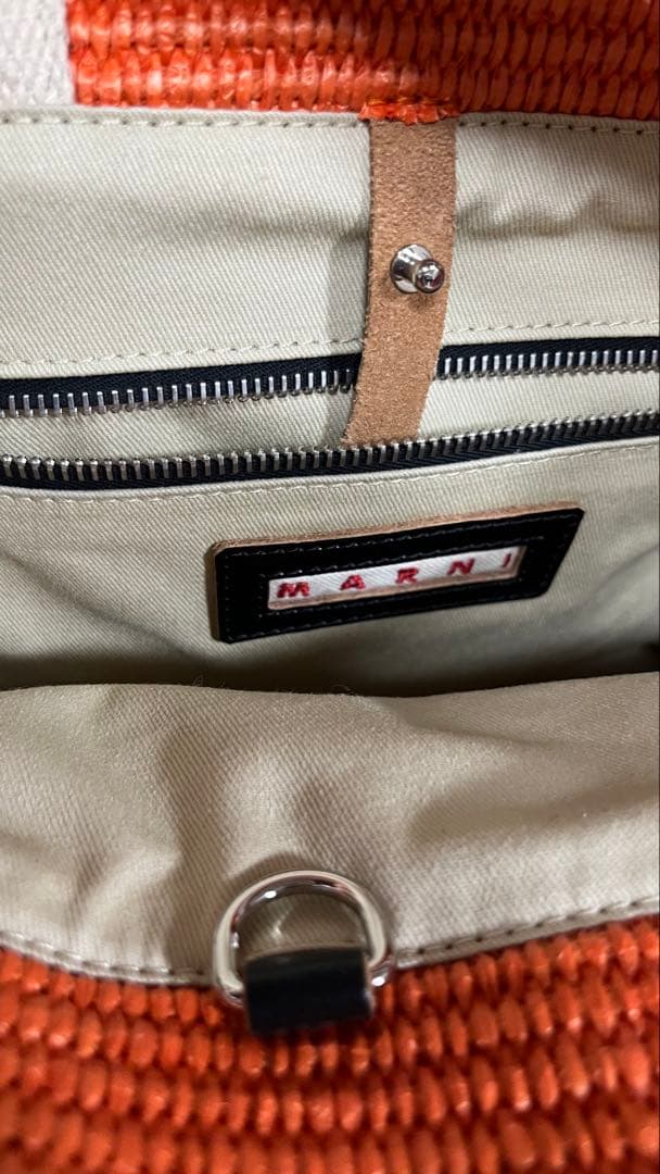 【8/6まで販売】MARNI オレンジ トートバッグ