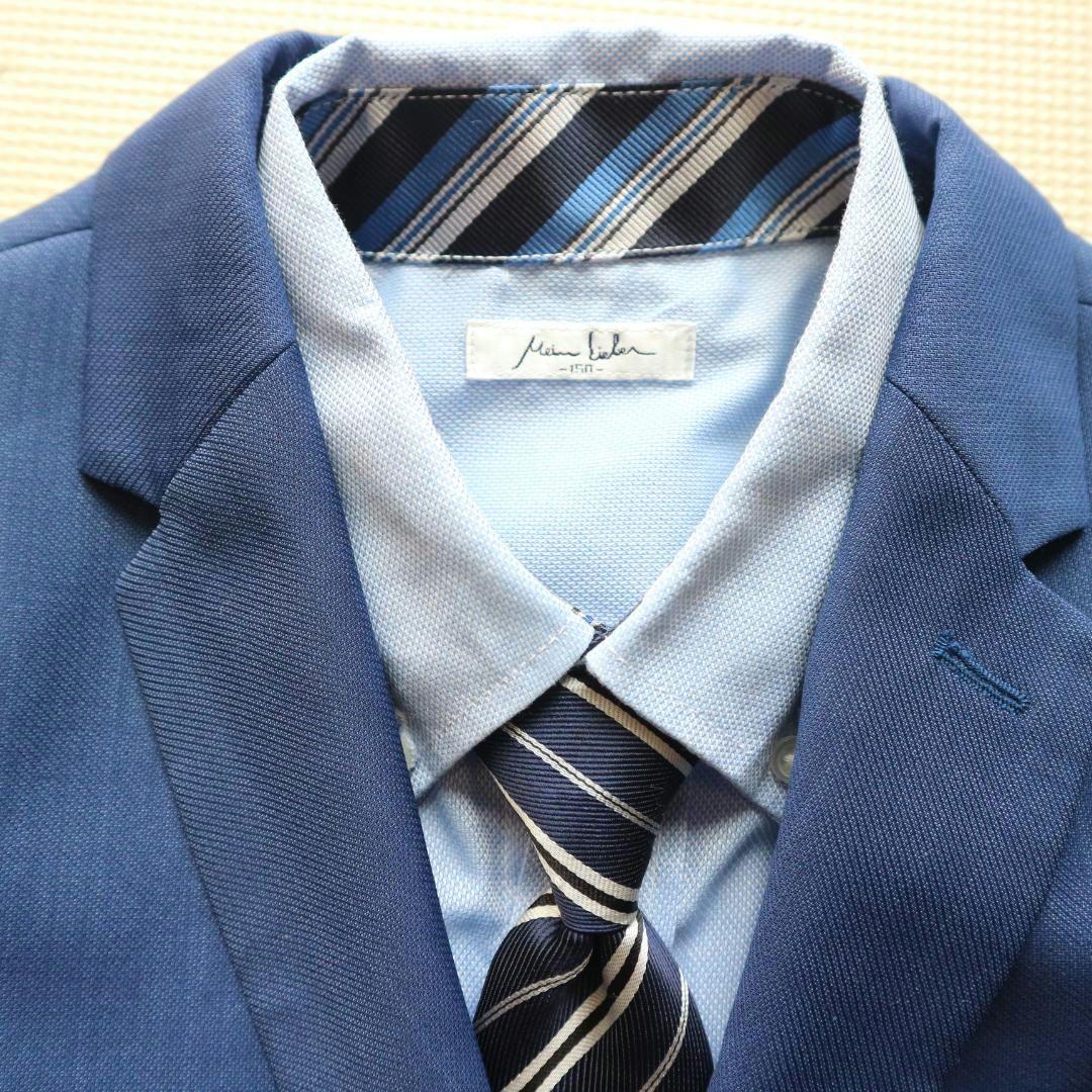 美品 ザラ 150cm 男の子 セレモニースーツ上下セットアップ フォーマル 青