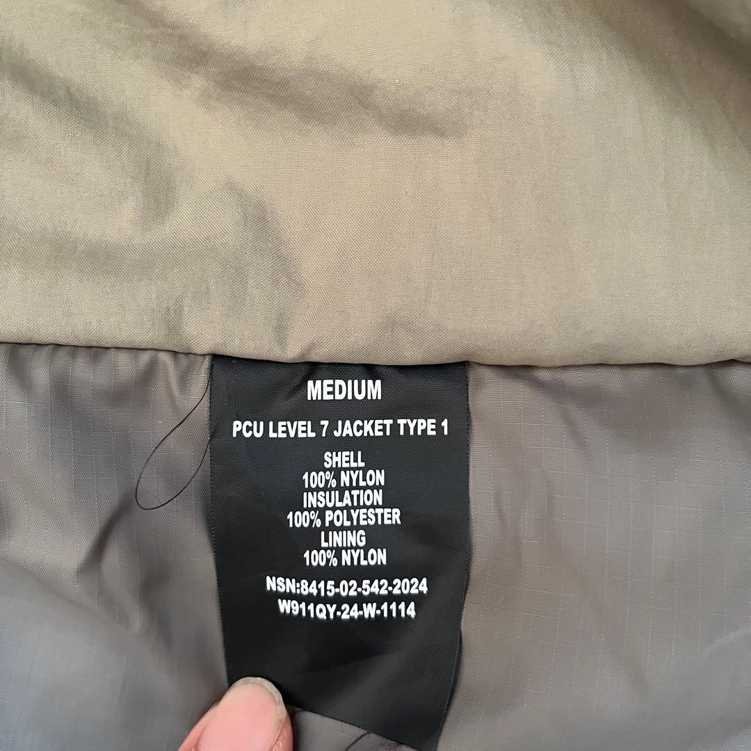 PCU level7 type1 レベル7ダウンジャケット　M