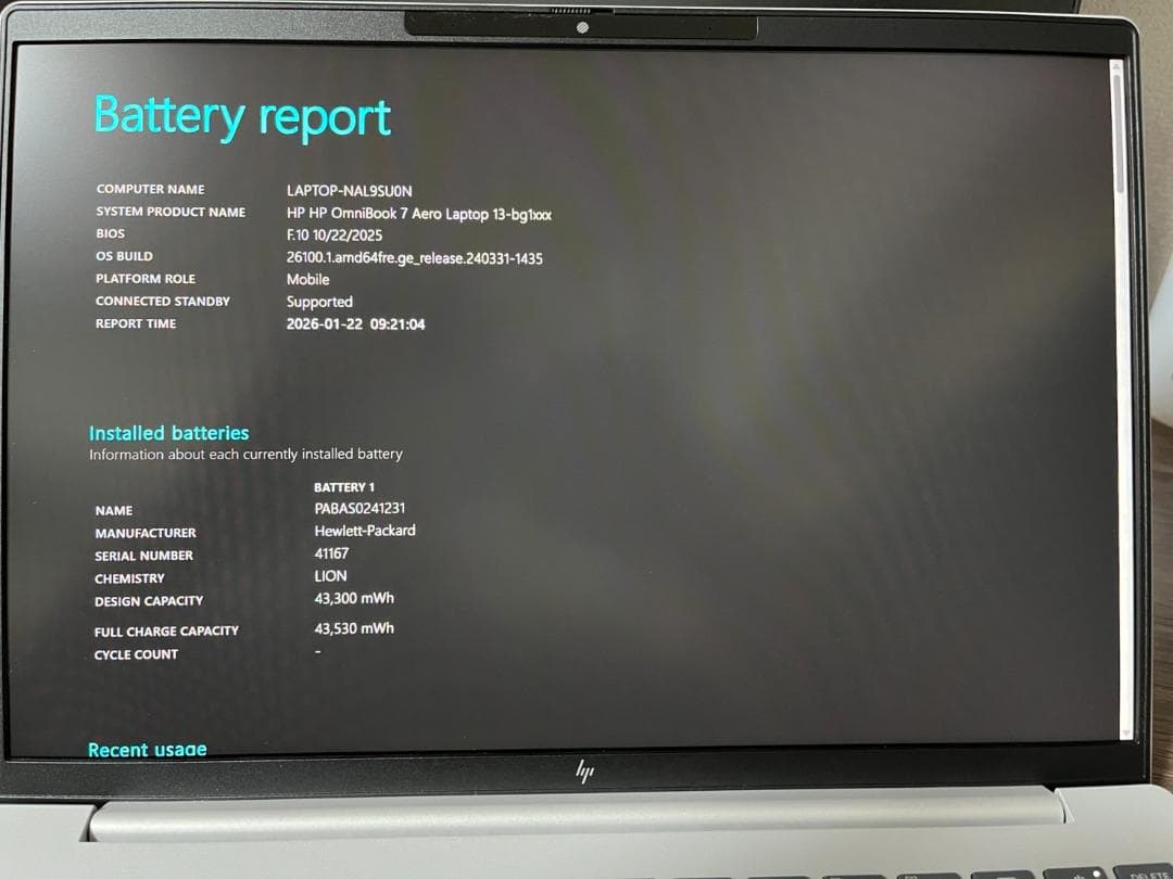 【ほぼ新品】HP OmniBook 7 Aero 13-bg 1000AU