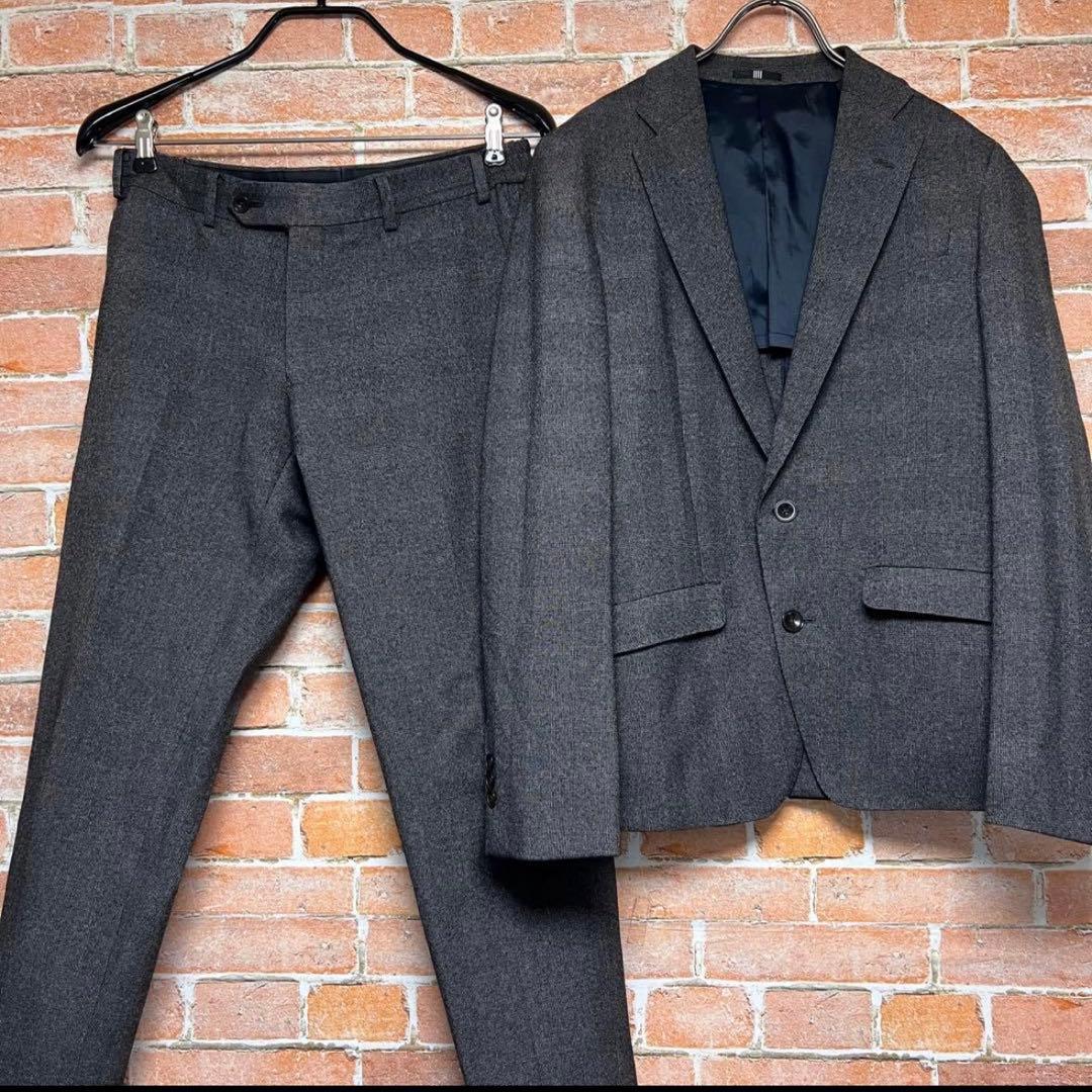 【美品】スーツセレクト　上下スーツ　4s y4 洗える　セットアップ　グレー