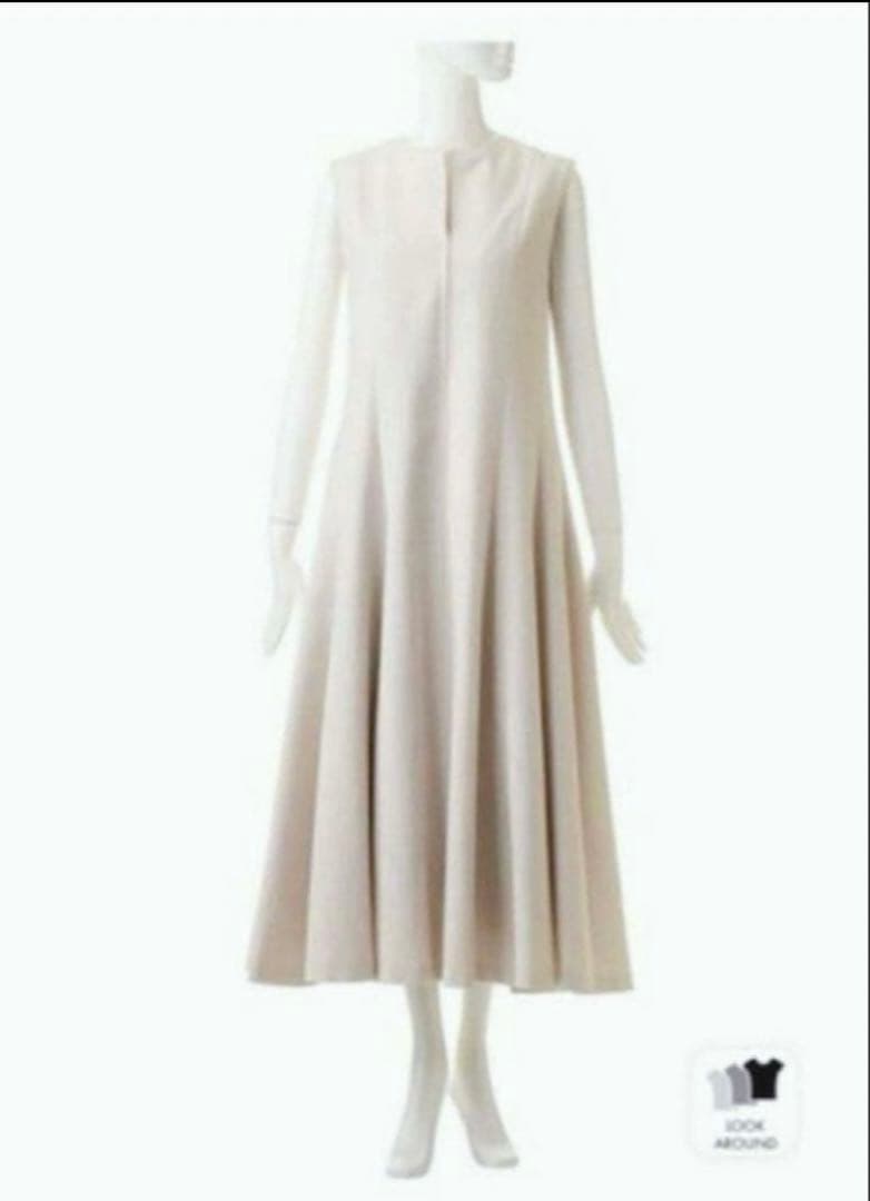 み*こ様 値下げ！ebure ノースリーブAラインワンピース ベージュ