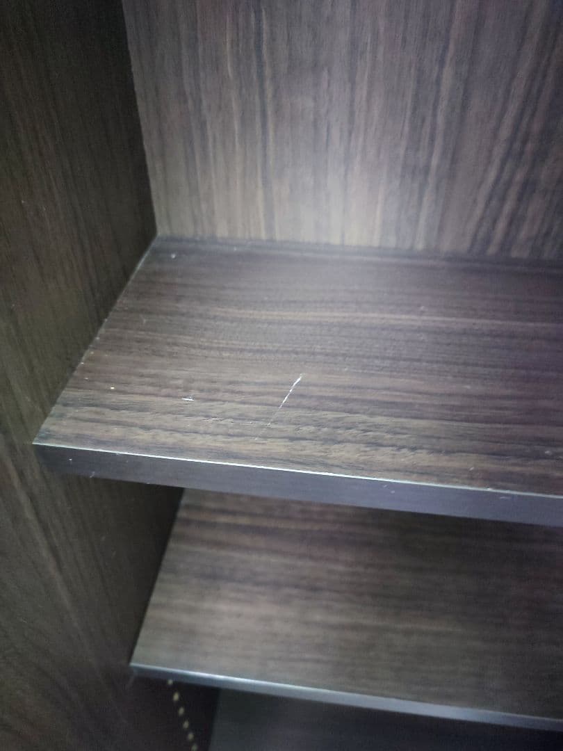 b*e様 送料無料 ニトリ？ナフコ？　スライド本棚　180 ダークブラウン