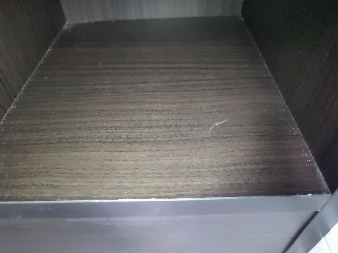 b*e様 送料無料 ニトリ？ナフコ？　スライド本棚　180 ダークブラウン