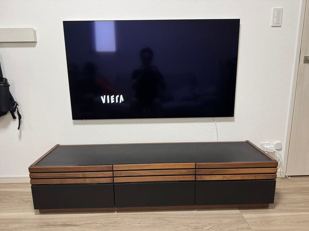 テレビ台 ブラックとウォールナット 引き出し付き ※更に値引きしました！