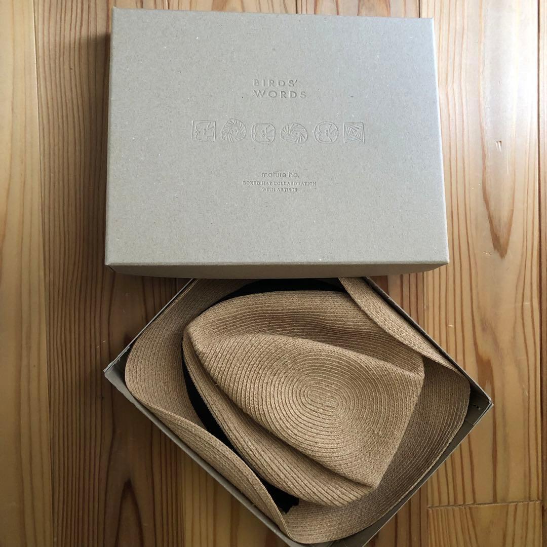 kuma-kuma　マチュアーハ バーズワーズ　コラボ ラフィアハット