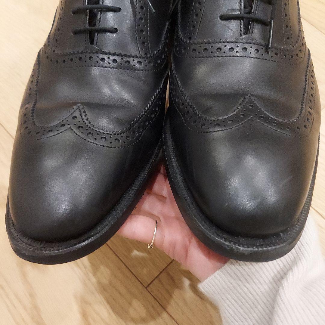 26cm REGAL 黒レザー ウィングチップ ドレスシューズ 日本製