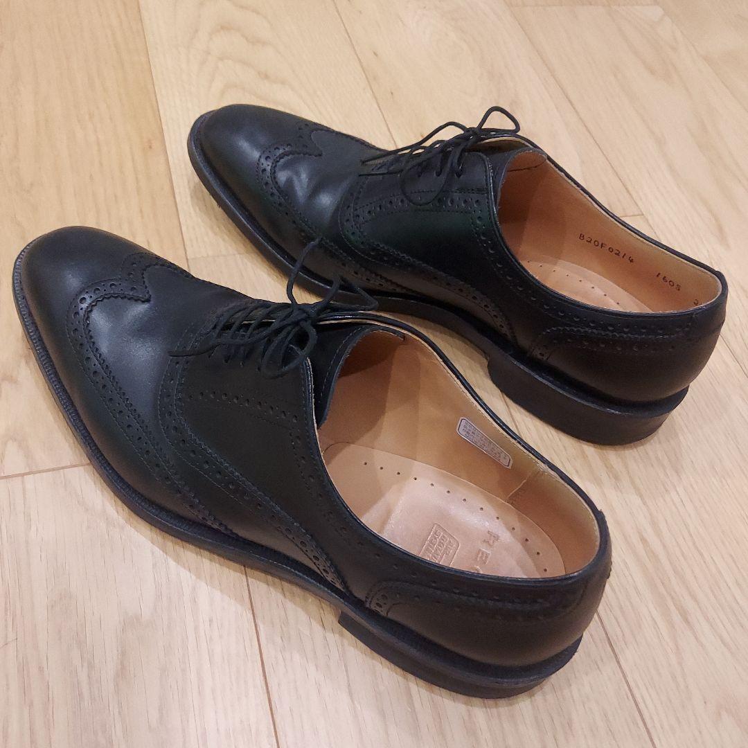 26cm REGAL 黒レザー ウィングチップ ドレスシューズ 日本製