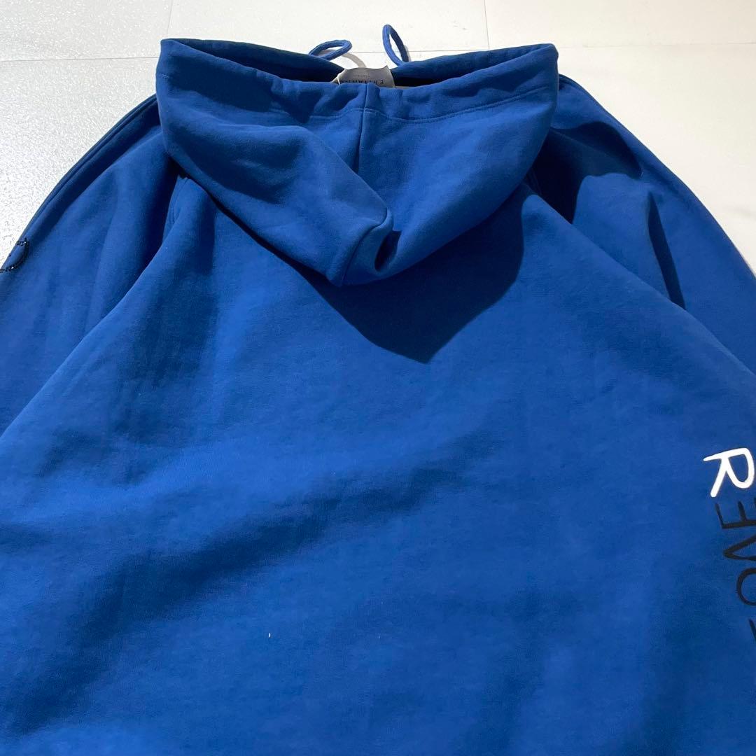 未使用タグ付き✨ エルマンノシェルビーノ パーカー ロゴ ラインストーン ブルー