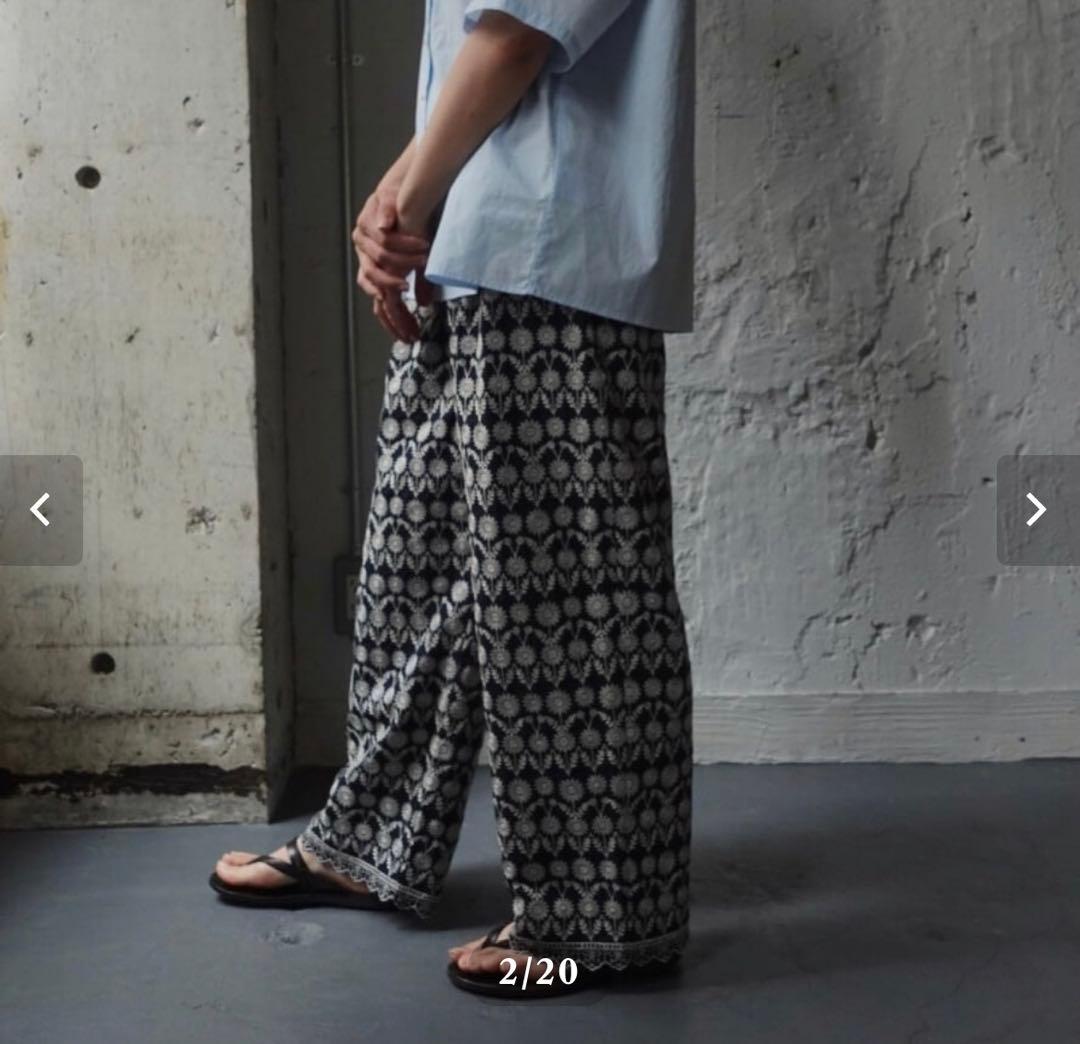 yuni 刺繍パンツ
