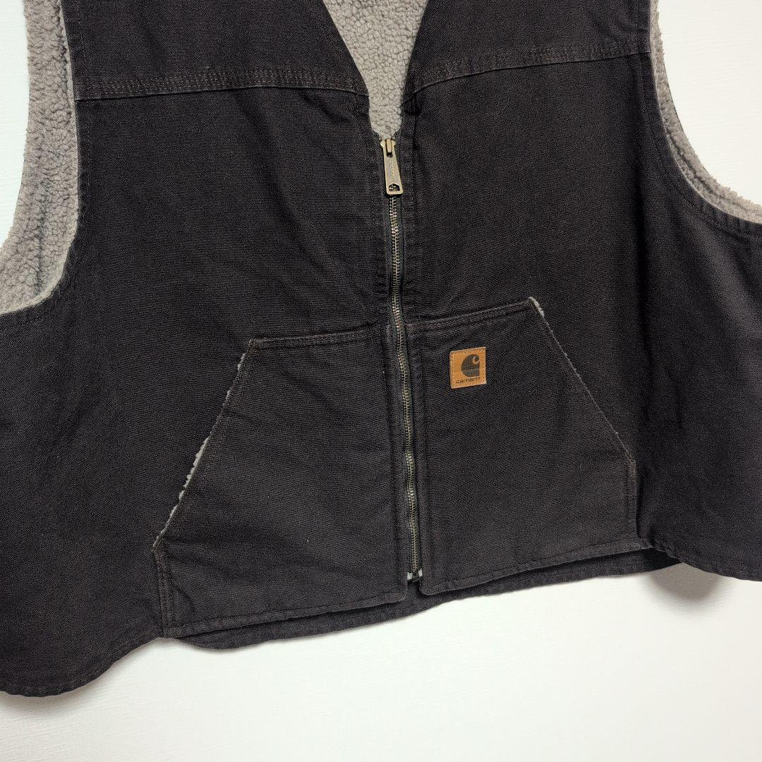 Carhartt　カーハート　ダックベスト　裏ボア　メキシコ製　4XL　ブラウン