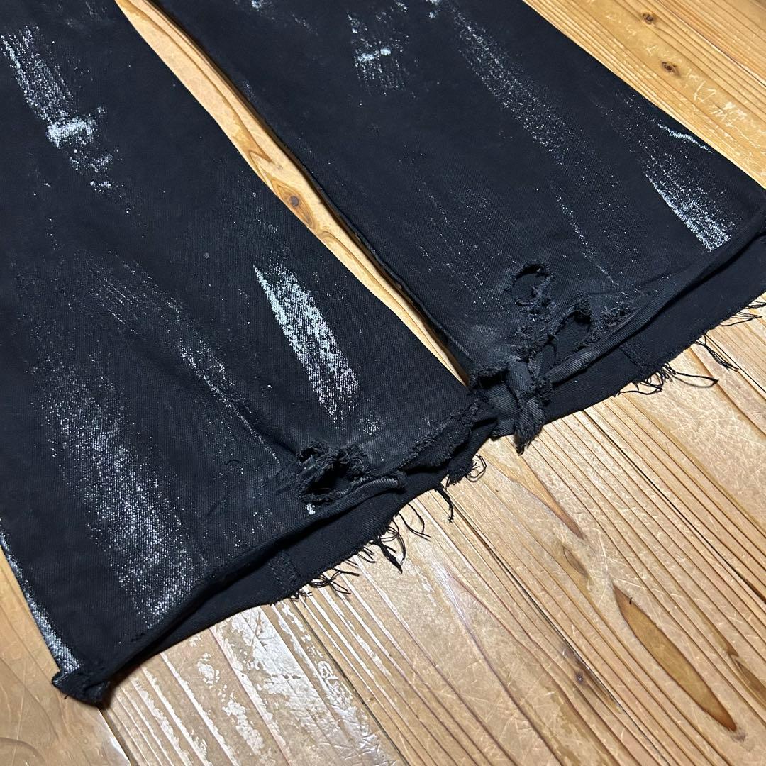 ARGUE CULTURE ペイントスタッズデニムセットアップ ブラックy2k