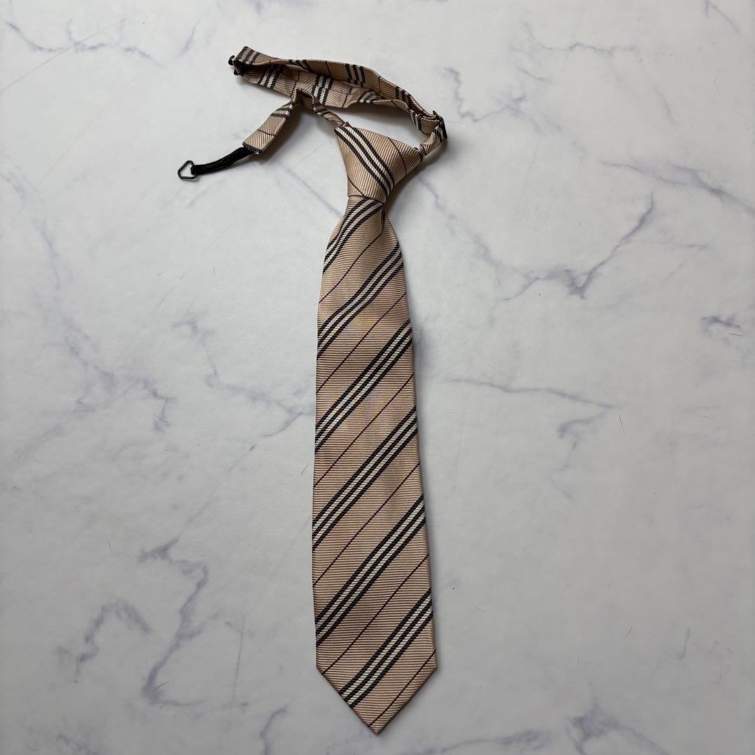 【極美品】バーバリーロンドン キッズ ネクタイ ノバチェック シルク 絹100