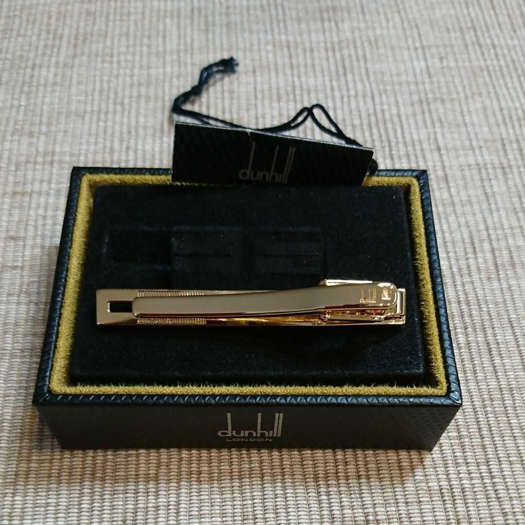 廃盤】dunhill 未使用 ダンヒル エイト ゴールドカラー タイバー 箱付き