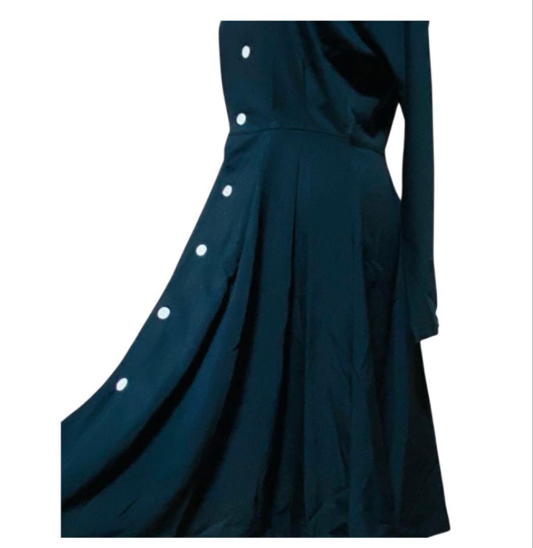 希少 サンプル Y's bis ワンピース ボタン ストレッチ スカート 黒