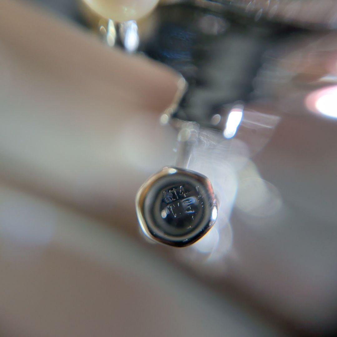 ブローチ　ペンダントトップ　2way　K18　K14　WG　シェルカメオ　真珠