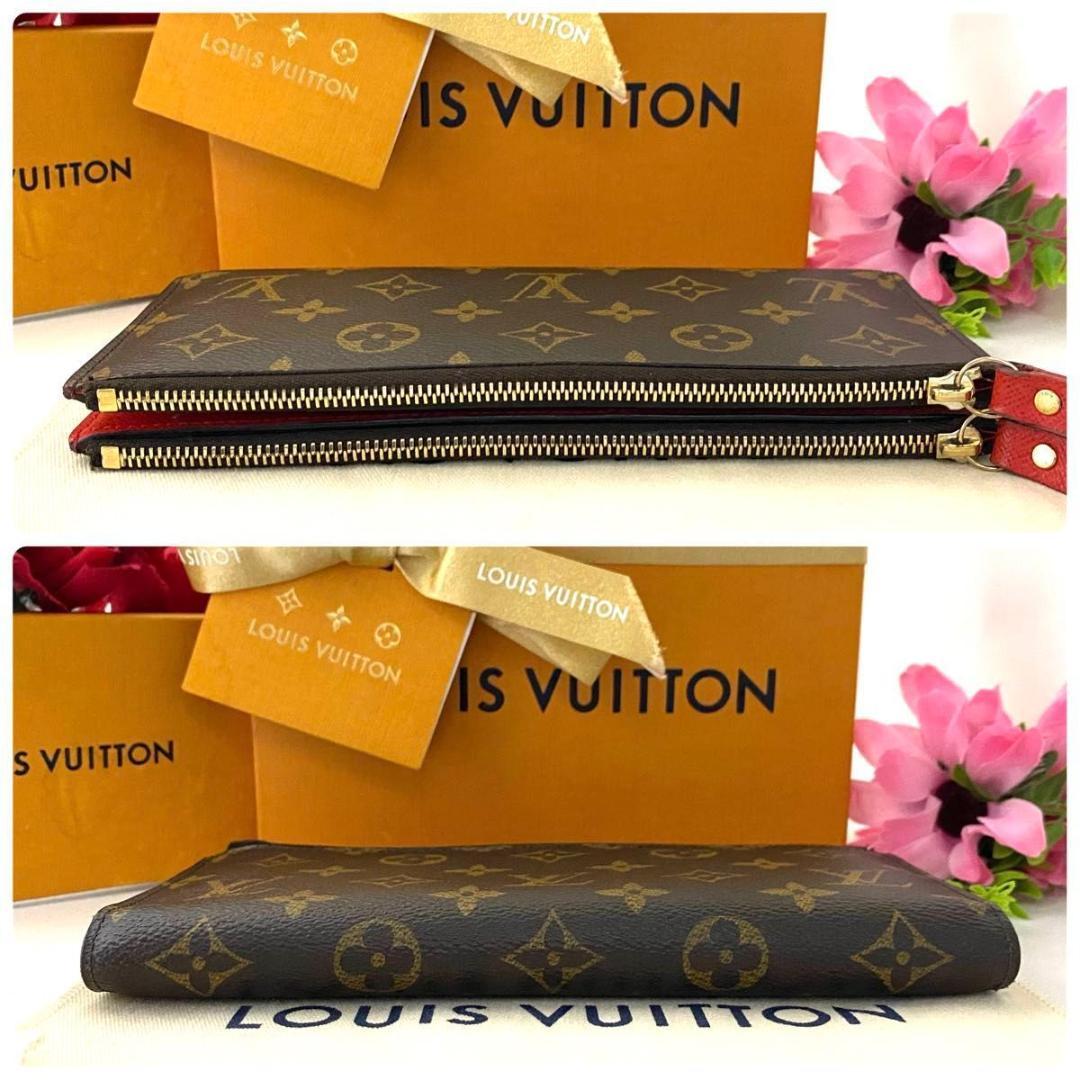 ルイ ヴィトン◎ポルトフォイユ アデル コクリコ ダブルファスナー モノグラム