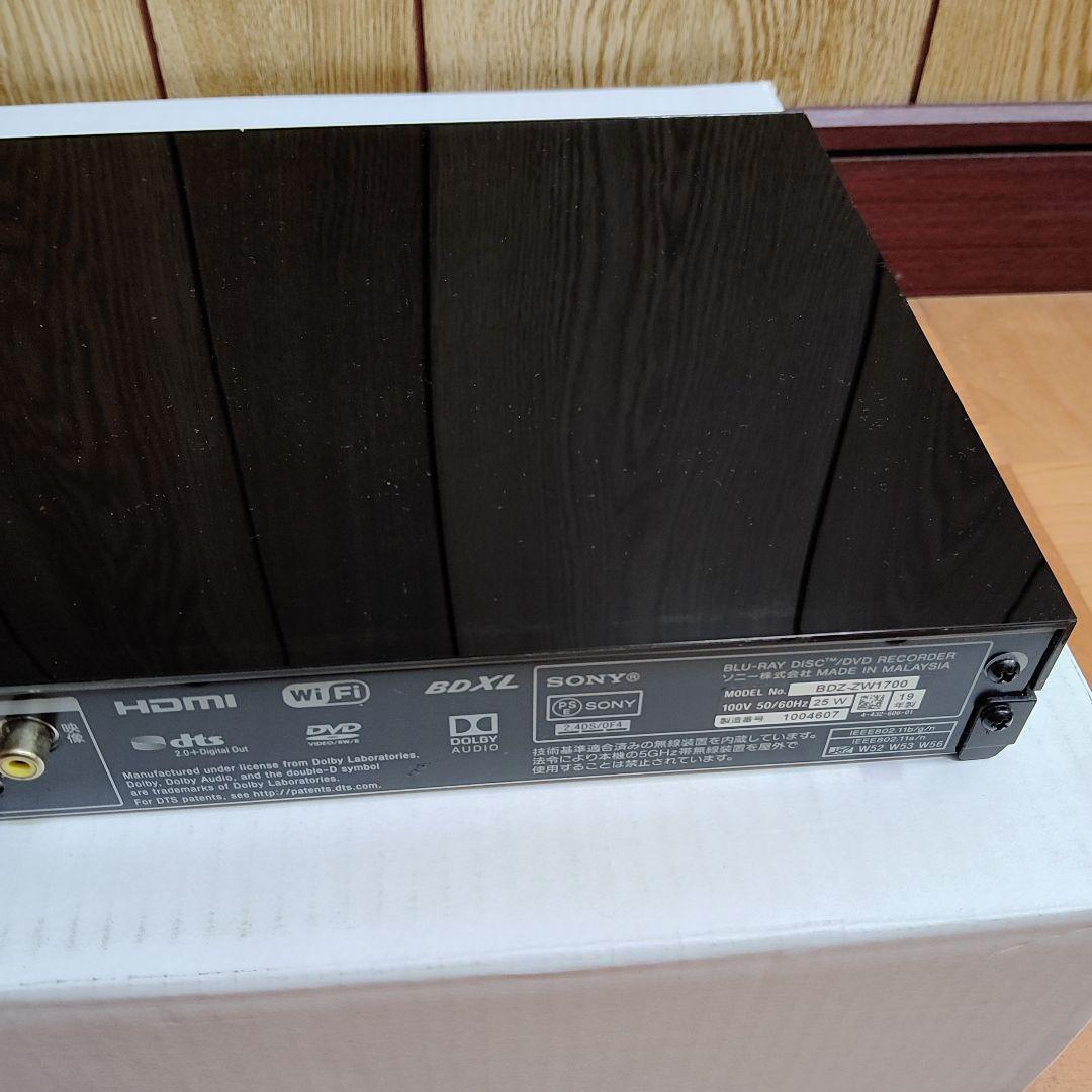 動作品 SONY BDZ-ZW1700 2019年 ブルーレイディスクレコーダー
