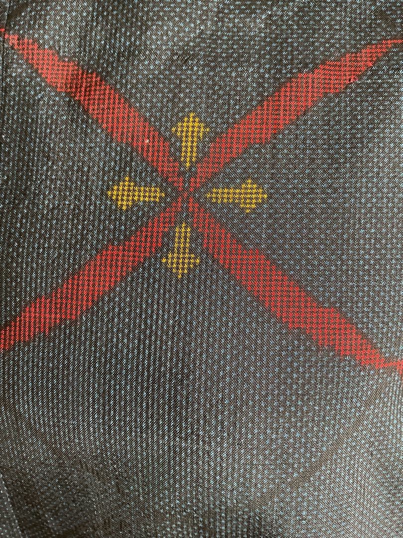 着物リメイクワンピース　　大島紬からバルーンドレス