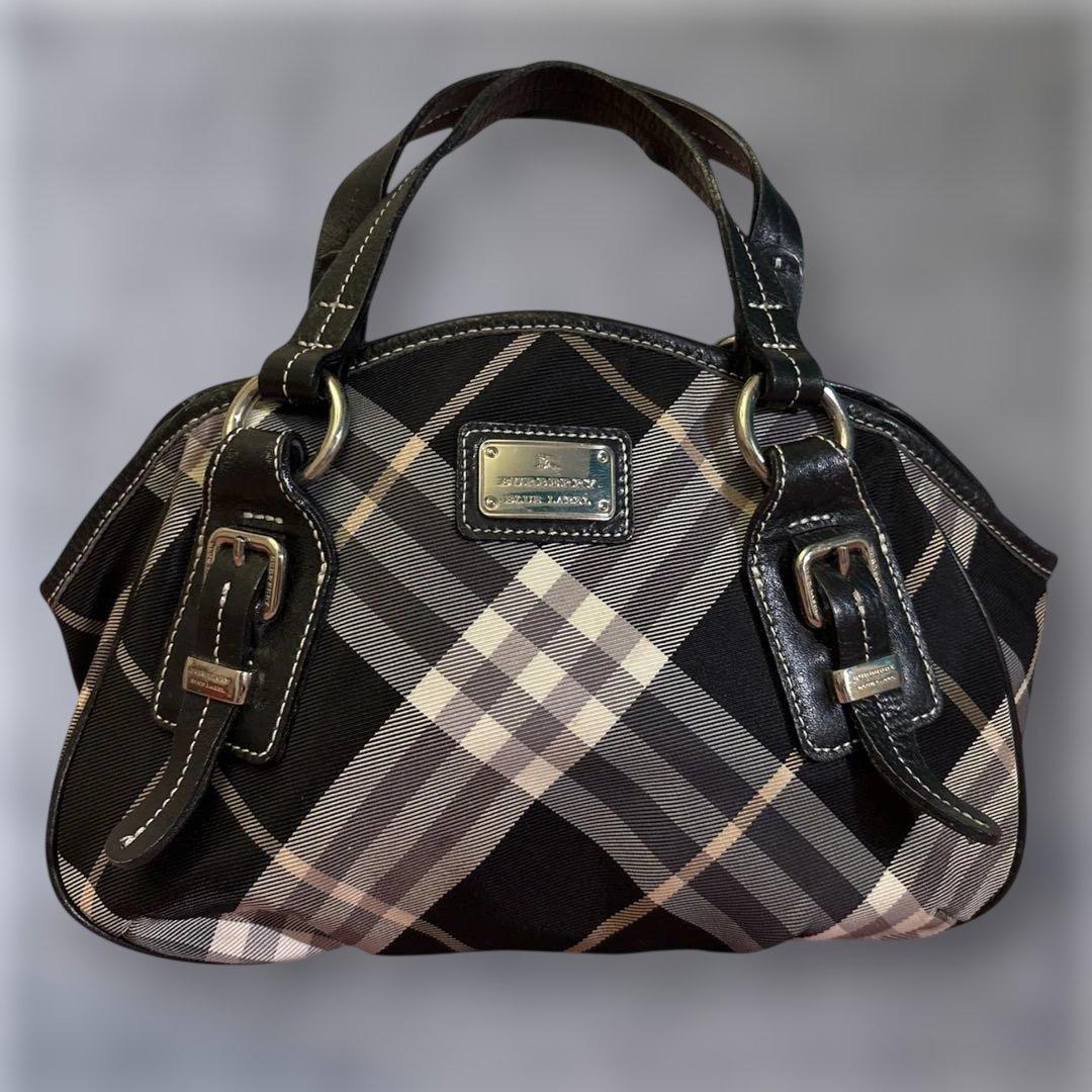 希少✨BURBERRY　バーバリー　ハンドバッグ　ノバチェック　ブルーレーベル