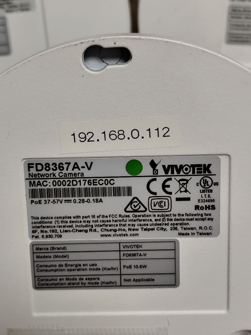 VIVOTEK FD8367A-V 防犯カメラ 3台セット