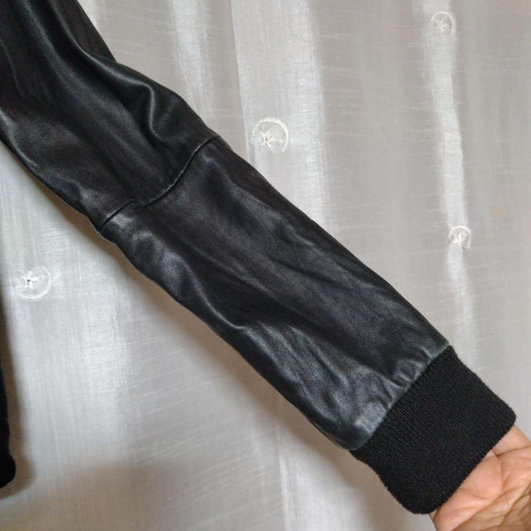 ウールレザーシングルライダースジャケット