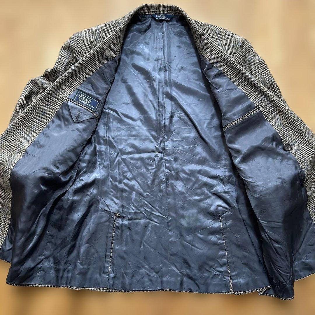 【USA製】90s ポロラルフローレン ダブルジャケット グレンチェック