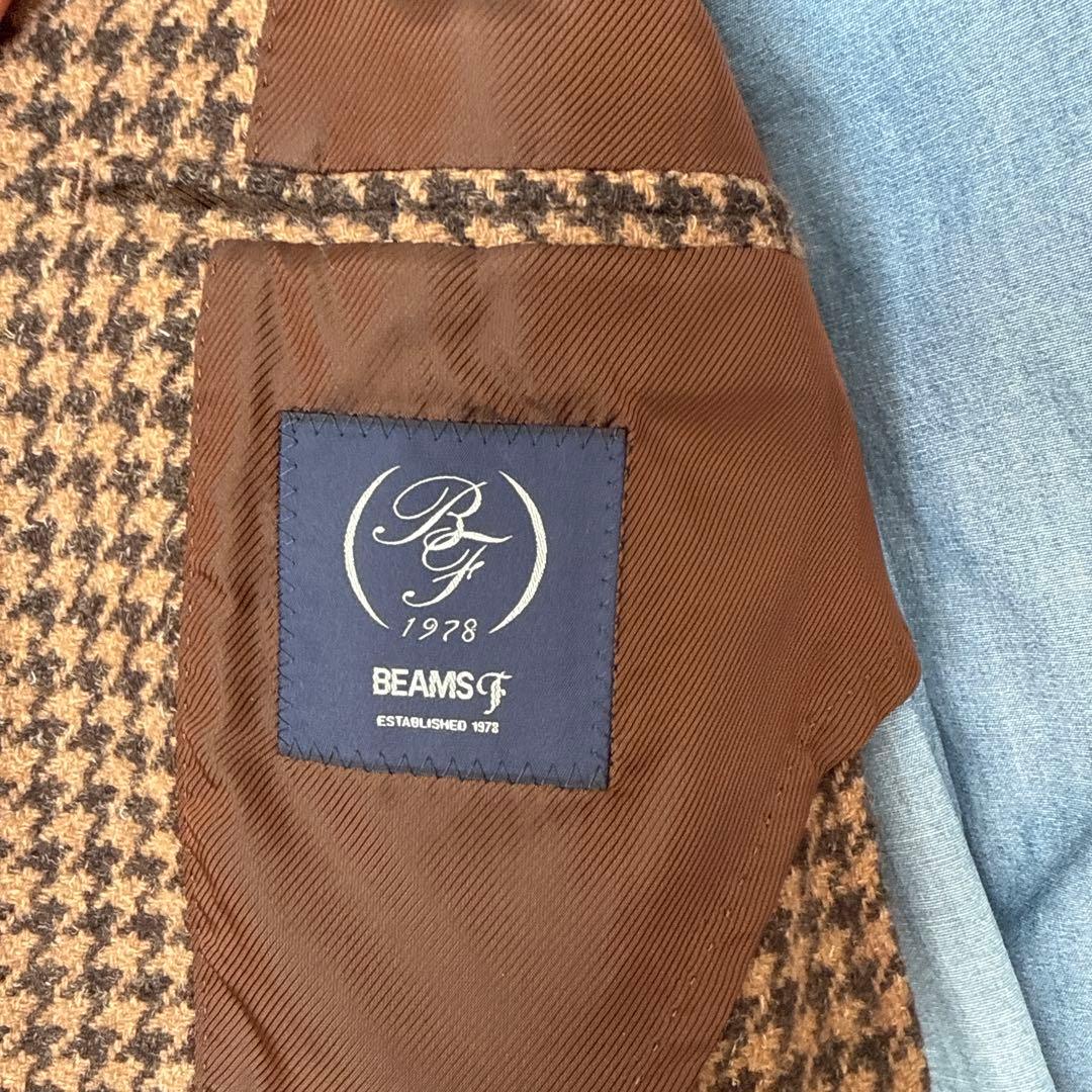 テーラードジャケット ブラウン チェック柄