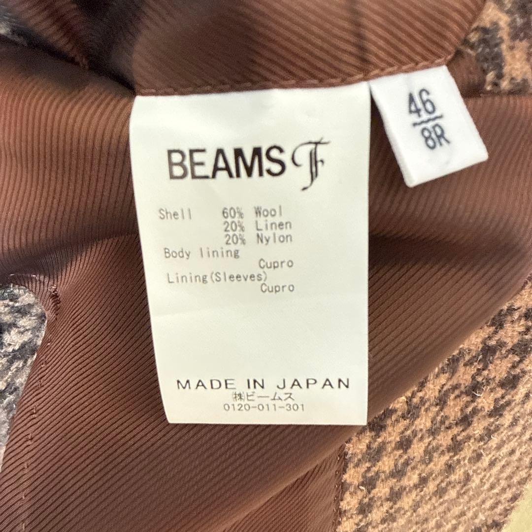 テーラードジャケット ブラウン チェック柄