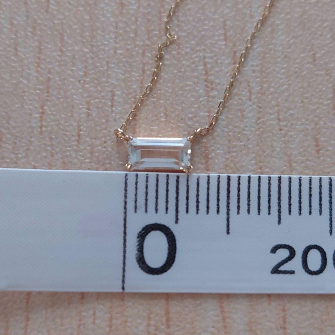 未使用　ツツミ　ホワイトトパーズ　ネックレス　スクエア　K10