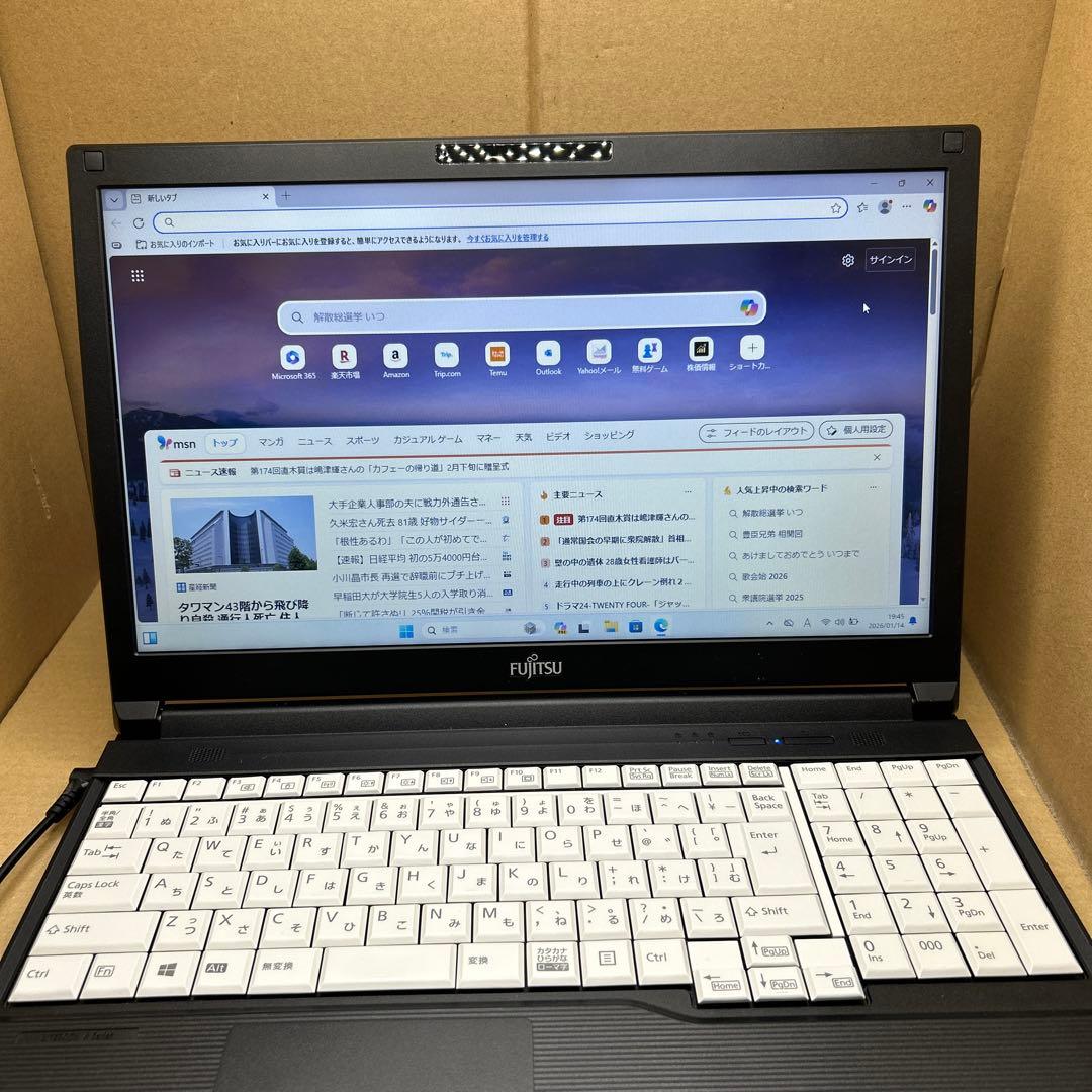 富士通 LIFEBOOK A579 15.6型8GB SSD256GB