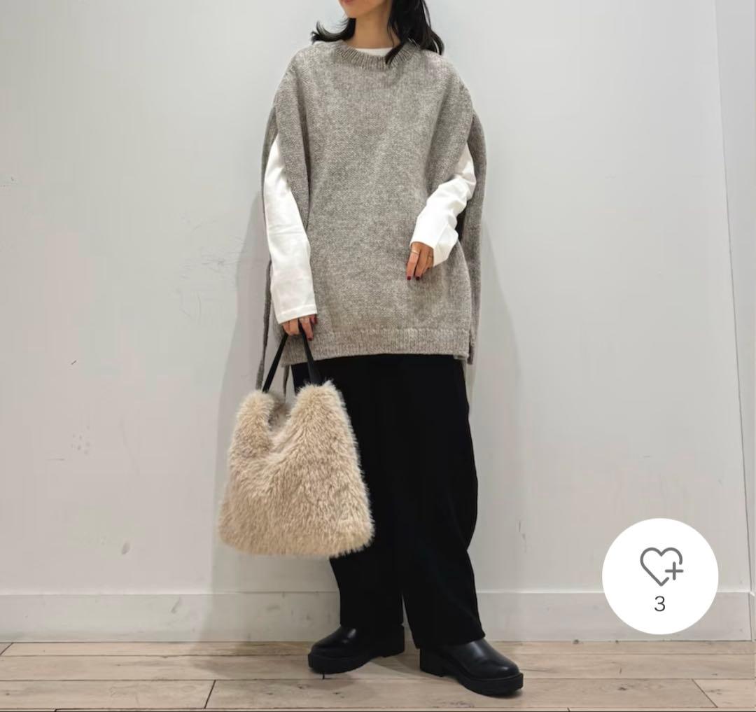 かぐれ　新品　今季　ウールテーパードパンツ　ブラック　 2025秋冬