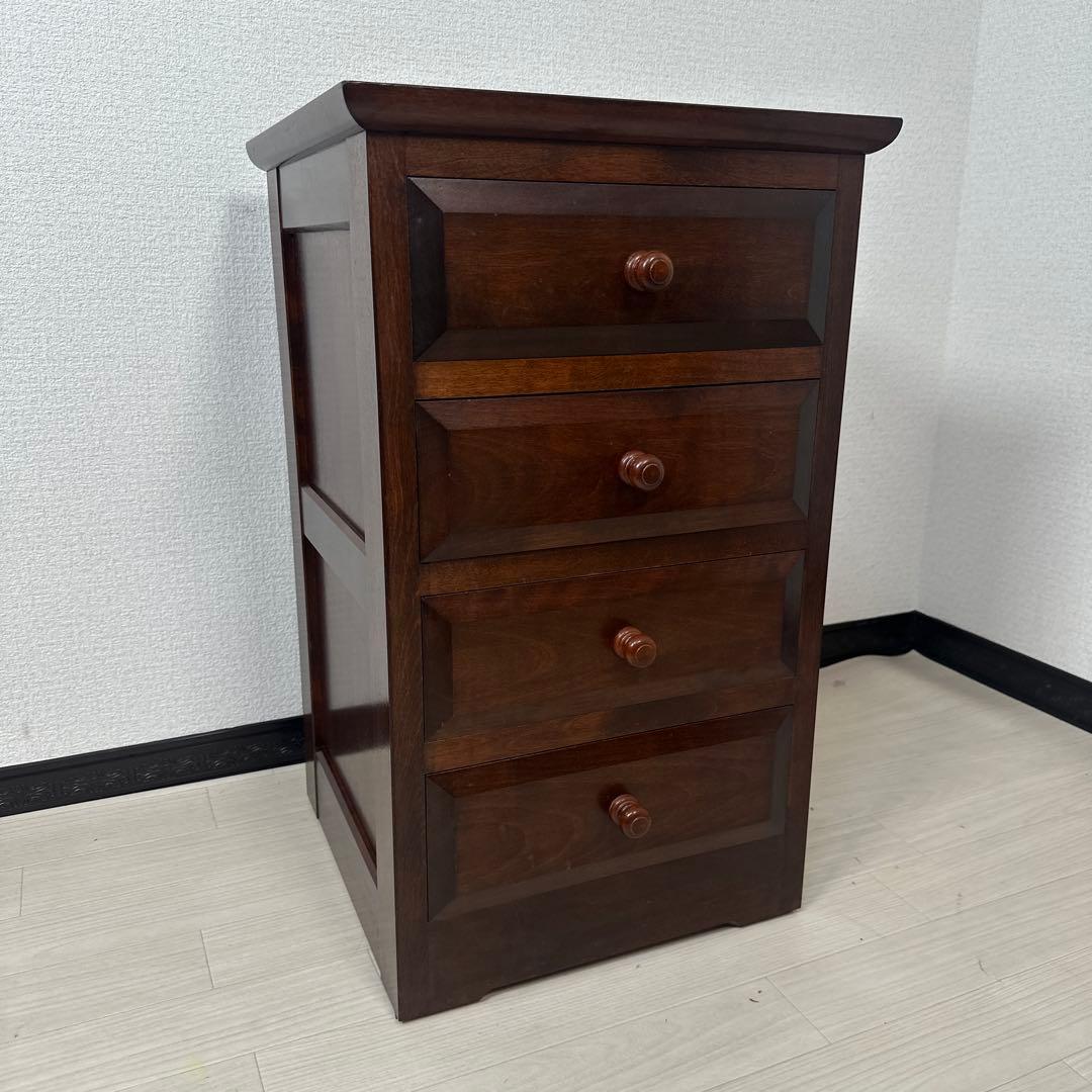 松本民芸家具 立体的なデザインT型脇棚 サイドチェスト 約13万8千円 ※i4※