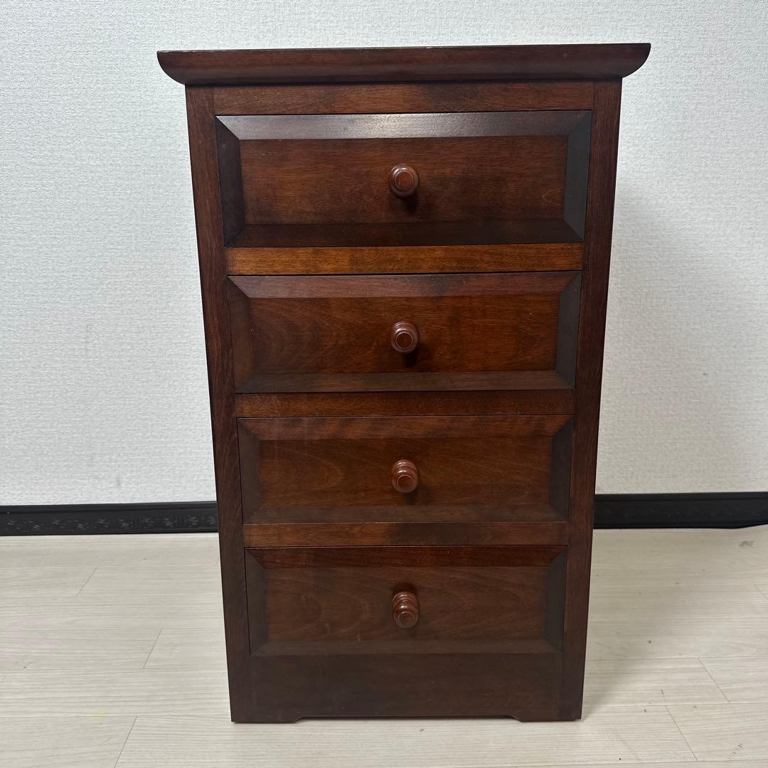 松本民芸家具 立体的なデザインT型脇棚 サイドチェスト 約13万8千円 ※i4※