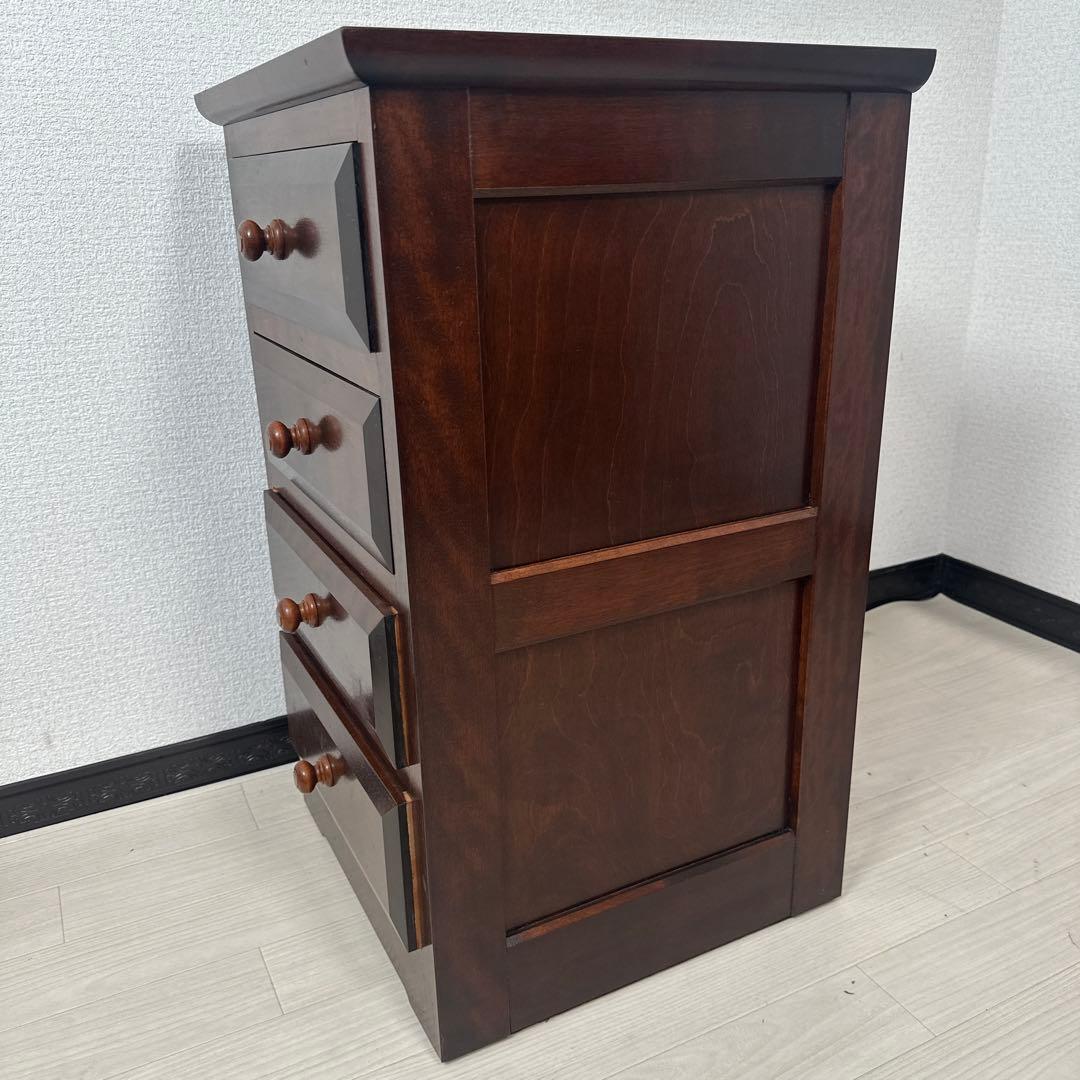 松本民芸家具 立体的なデザインT型脇棚 サイドチェスト 約13万8千円 ※i4※