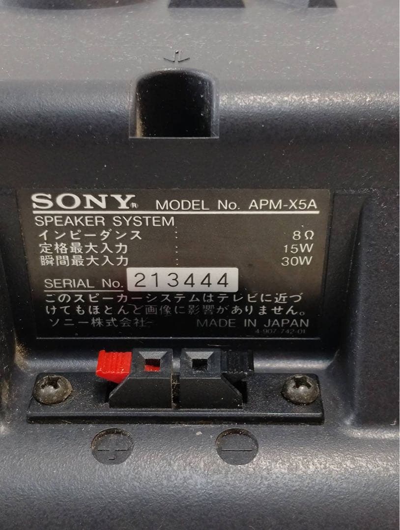 【希少・連番】SONY APM-X5A 2Way平面スピーカー ペア 動作品
