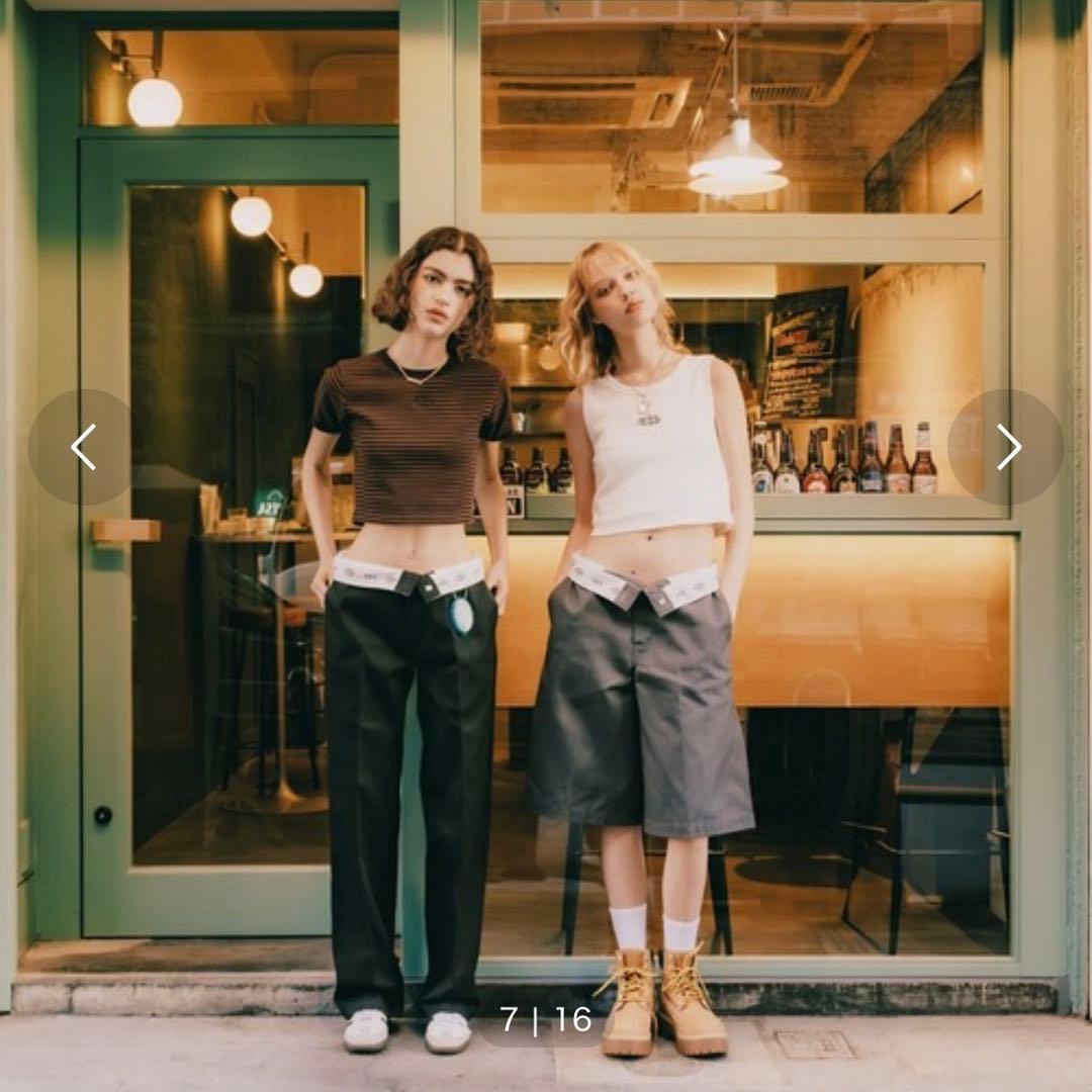 x-girl dickies コラボ WORKSHORTPANTS 新品 S