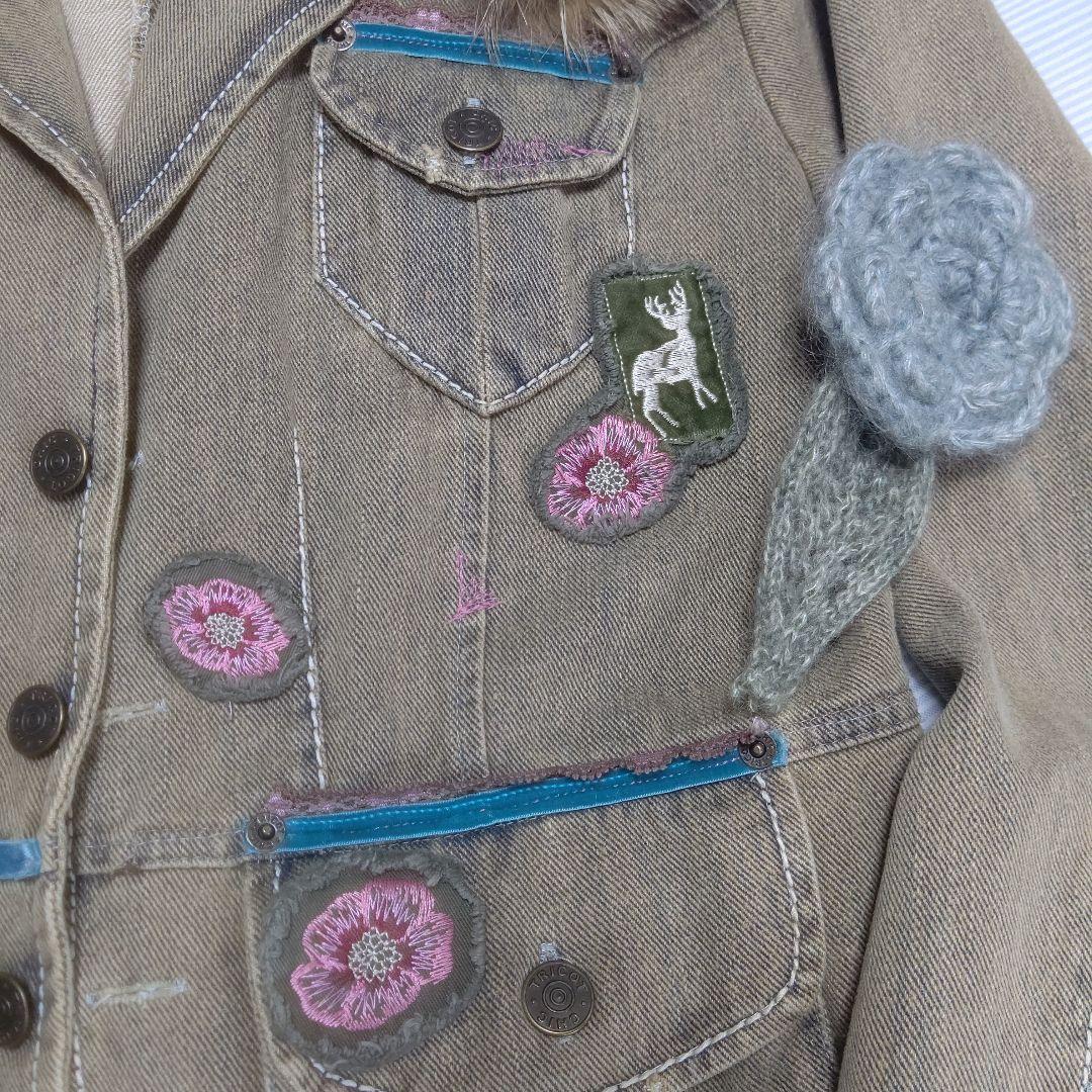 花等のモチーフ付きカジュアルジャケット イタリア製 TricotChic