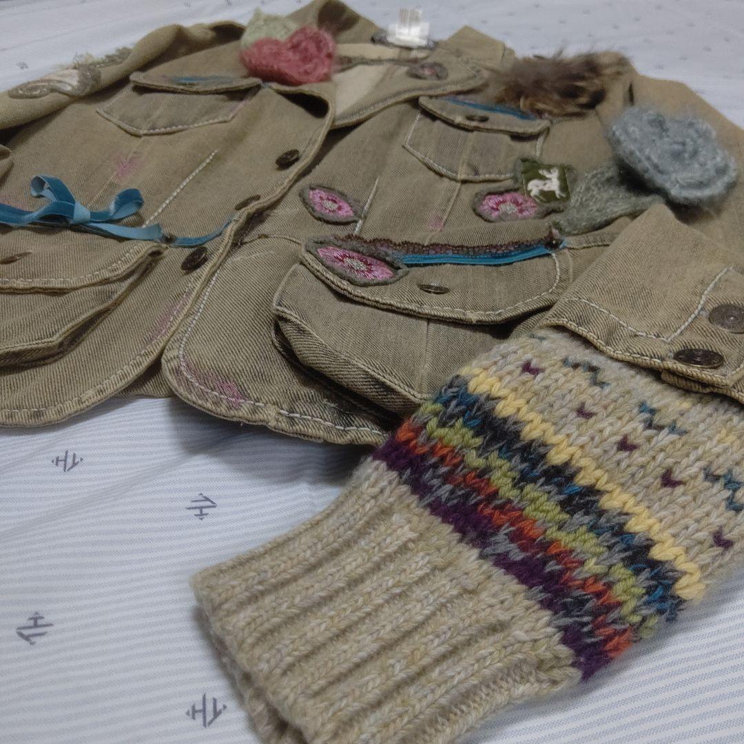 花等のモチーフ付きカジュアルジャケット イタリア製 TricotChic