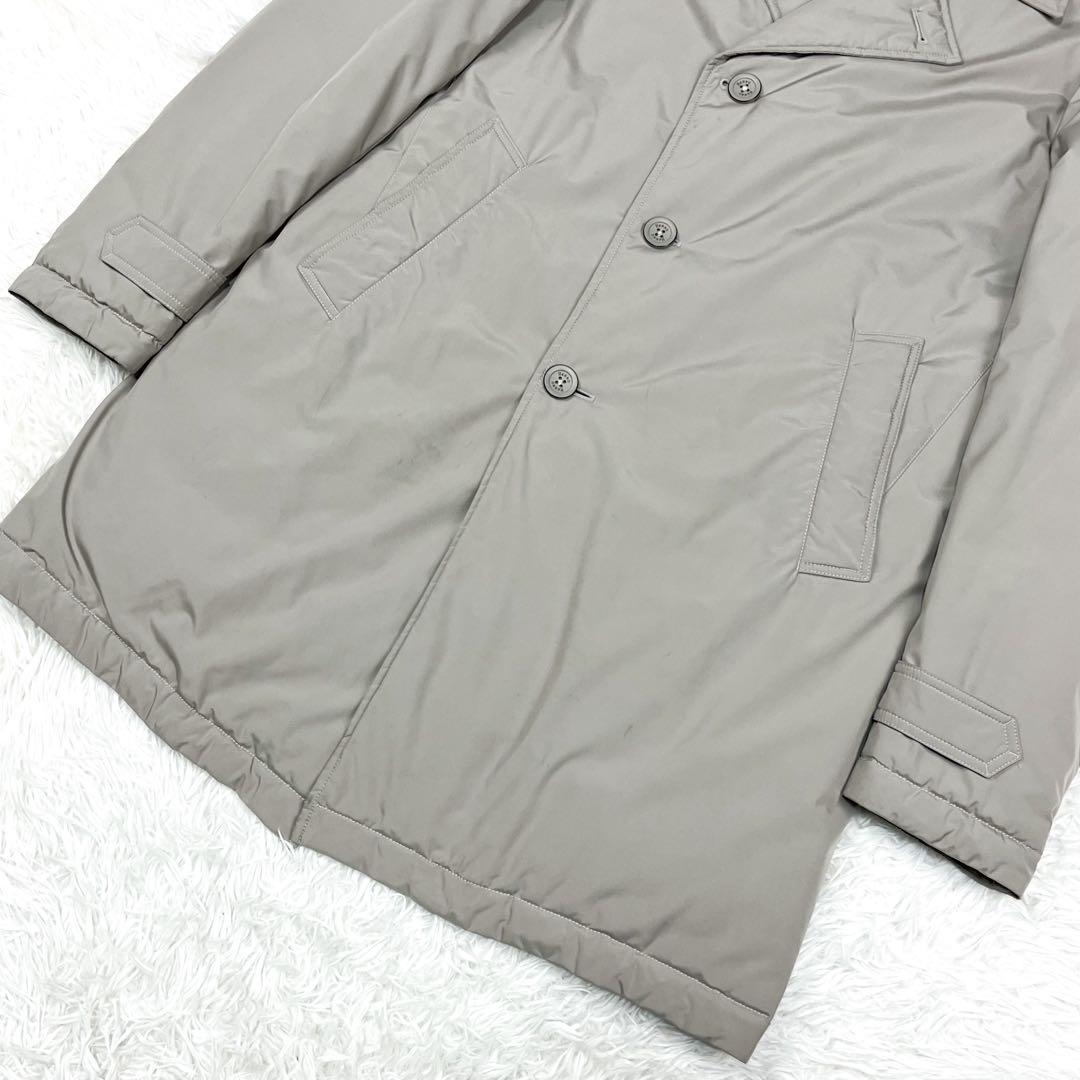 希少 ヘルノ ダウンジャケット チェスターコート型 ロゴプレート ダウンコート