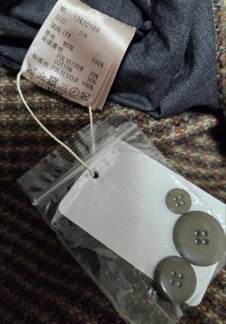 新品 Wool100% Check Jacket 正規品