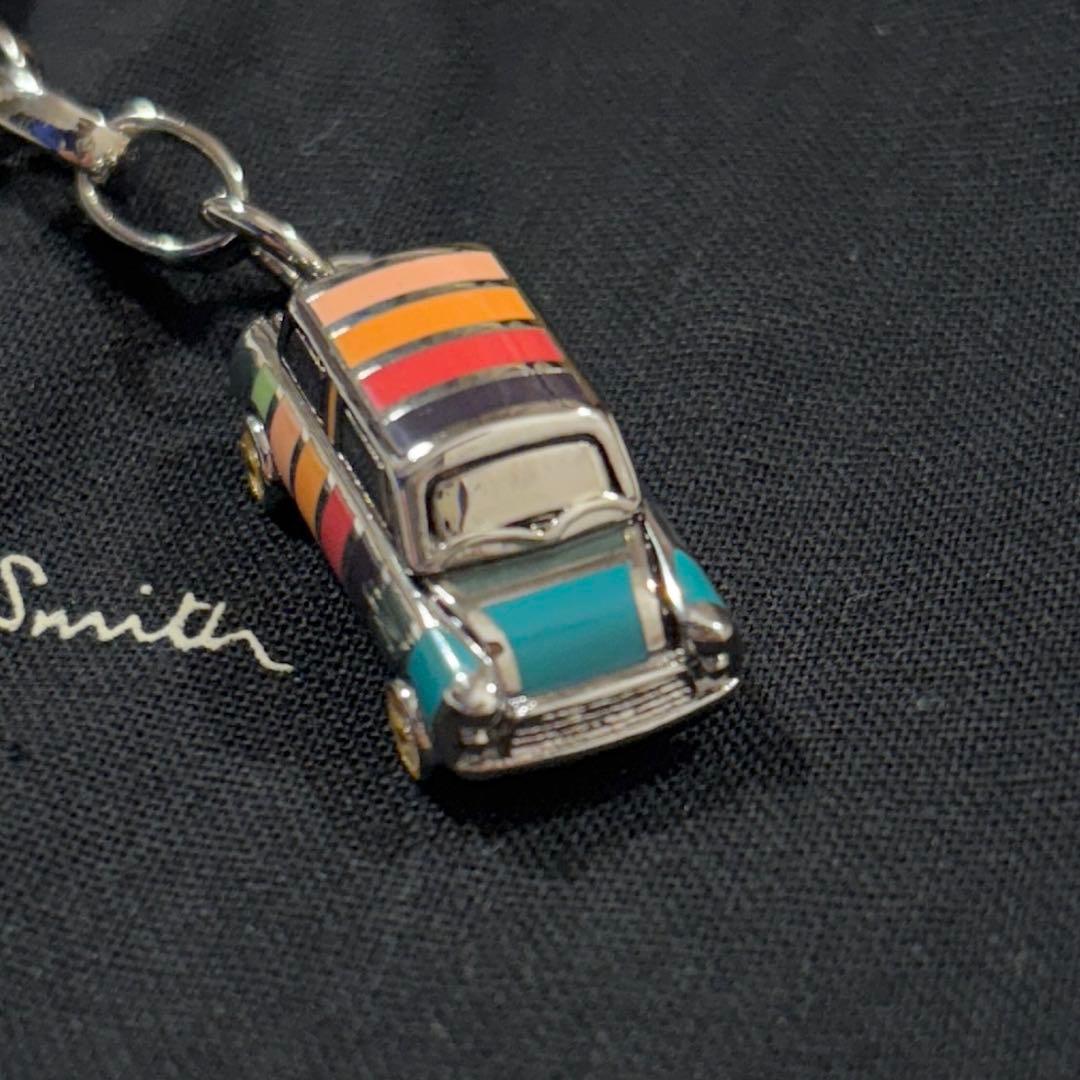 【美品】 Paul Smith ミニクーパー キーリング マルチストライプ