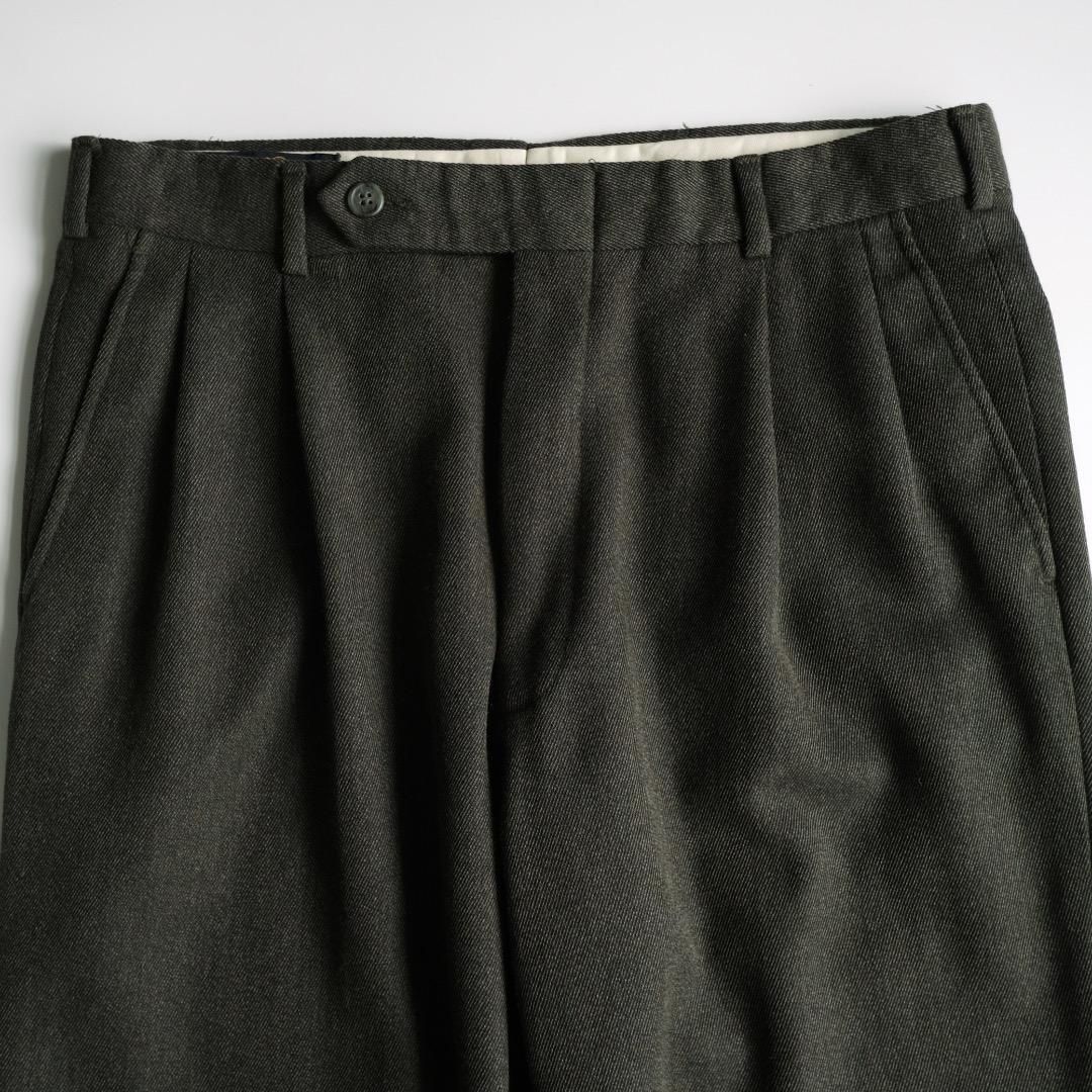BROOKS BROTHERS USA製 90's ツータックウールスラックス