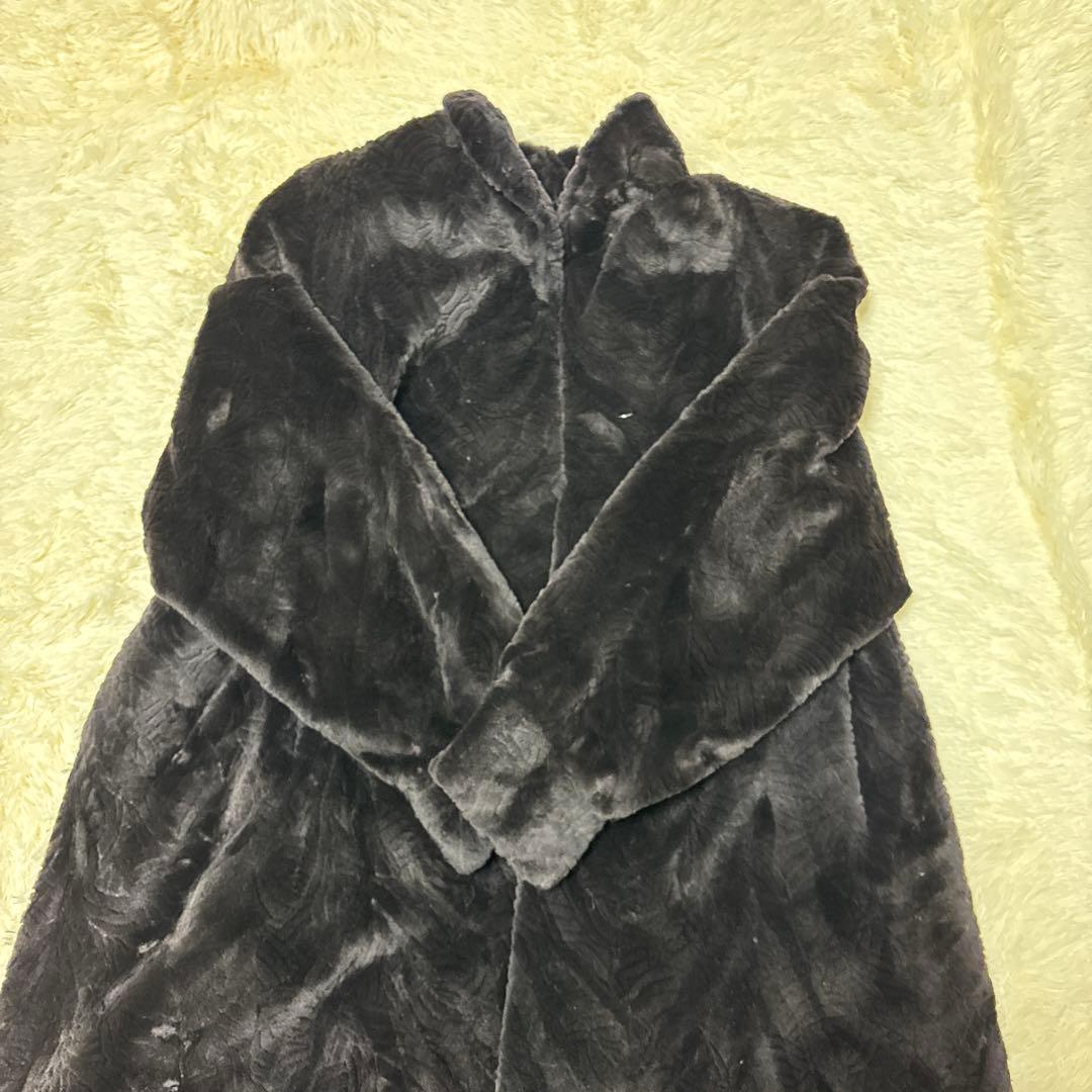 SAGA MINK 毛皮　美品　ブラック　ロングコート